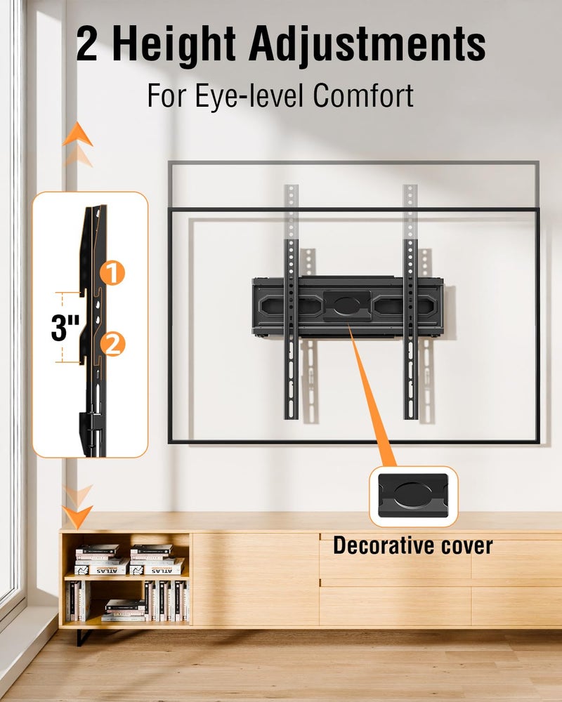 ELIVED EconoMe TV Wall Mount for Most 26-65 inch tvs, Full Motion TV Mount Swivel and Tilt, Wall Mount Bracket Max VESA 400x400mm, Holds up to 99 lbs, Fits 12â€ 16" Wood Studs. - Image 5